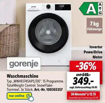 Lidl gorenje Waschmaschine ,,WNHEI74SAPS/DE" Angebot