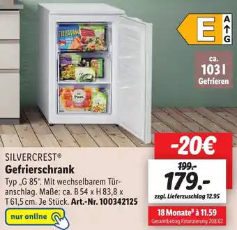 Lidl SILVERCRESTⓇ Gefrierschrank ,,G 85" Angebot