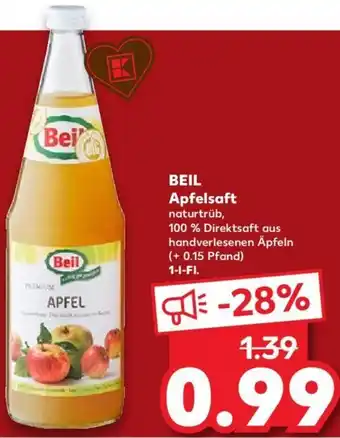 Kaufland BEIL Apfelsaft 1 L-Fl. Angebot