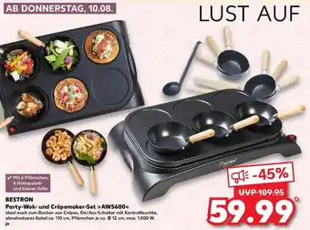 Kaufland BESTRON Party-Wok- und Crêpemaker-Set >>AWS600<< Angebot