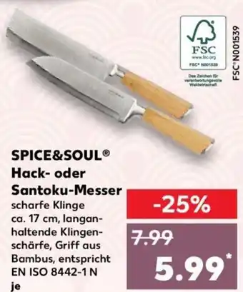 Kaufland SPICE&SOULⓇ Hack- oder Santoku-Messer Angebot