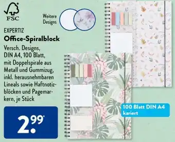 Aldi Süd EXPERTIZ Office-Spiralblock Angebot