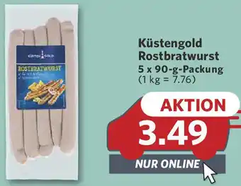 Combi Küstengold Rostbratwurst 5 x 90-g-Packung Angebot