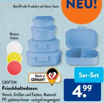 Aldi Süd CROFTON Frischhaltedosen 5er-Set Angebot