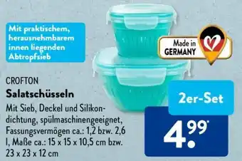 CROFTON Salatschüsseln 2er-Set Angebot bei Aldi Süd