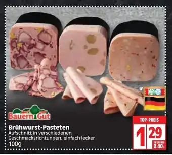 Edeka Bauern Gut Brühwurst Pasteten 100g Angebot