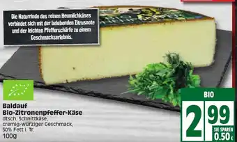 Edeka Baldauf Bio Zitronenpfeffer Käse 100g Angebot