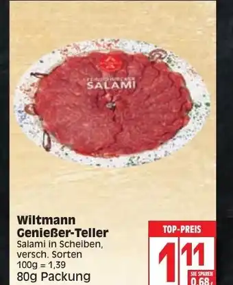 Edeka Wiltmann Genießer Teller 80g Angebot