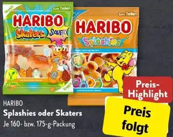 Aldi Süd HARIBO Splashies oder Skaters 160- bzw. 175-g-Packung Angebot