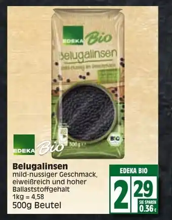 Edeka Edeka Bio Belugalinsen 500g Beutel Angebot