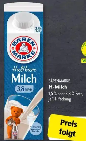 Aldi Süd BÄRENMARKE H-Milch 1 L Packung Angebot