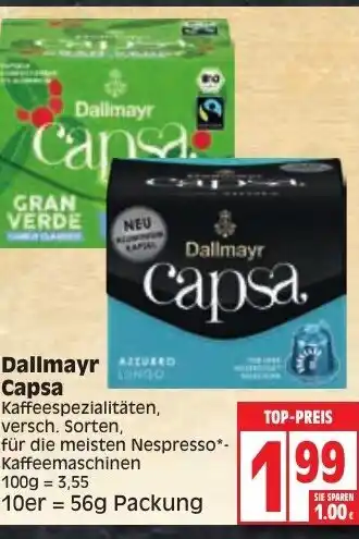 Edeka Dallmayr Capsa 56g Angebot