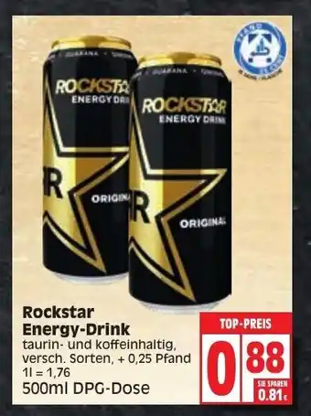 Edeka Rockstar Energy Drink 500ml Angebot