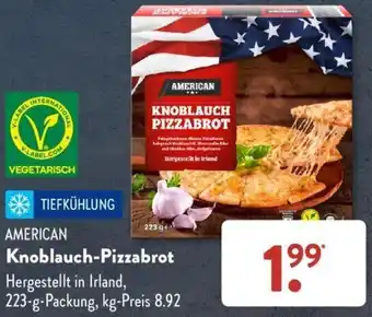 Aldi Süd AMERICAN Knoblauch-Pizzabrot 223 g Packung Angebot