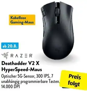 Aldi Süd RAZER Deathadder V2 X HyperSpeed-Maus Angebot