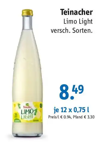 Gefako Teinacher Limo Light versch. Sorten. 12*750ml Angebot