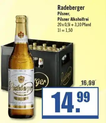 Zisch Radeberger Pilsner, Pilsner Alkoholfrei 20 x 0,5l Angebot