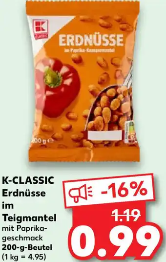 Kaufland K-CLASSIC Erdnüsse im Teigmantel 200-g-Beutel Angebot