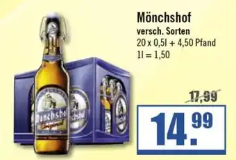 Zisch Mönchshof versch. Sorten 20 x 0,5l Angebot