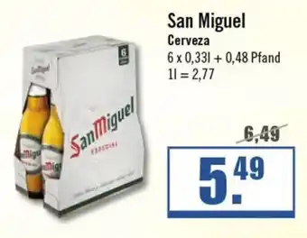 Zisch San Miguel Cerveza 6*330ml Angebot