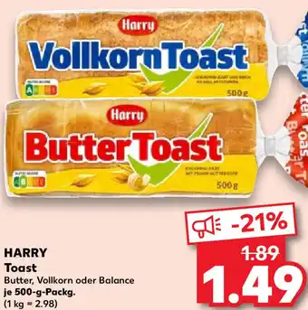 Kaufland HARRY Toast 500 g Packg. Angebot