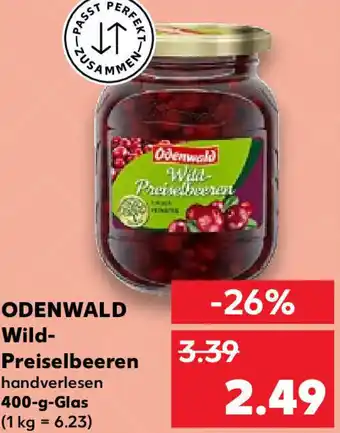 Kaufland ODENWALD Wild Preiselbeeren 400 g Glas Angebot