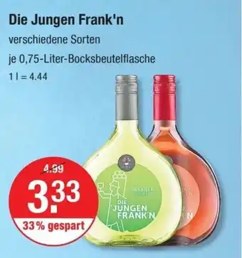 V Markt Die Jungen Frank'n je 0,75-Liter-Bocksbeutelflasche Angebot