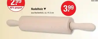 V Markt Nudelholz aus Buchenholz, ca. 41,5 cm Angebot