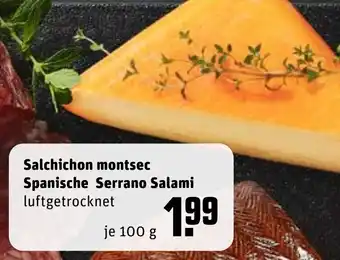 REWE Salchichon montsec Spanische Serrano Salami 100g Angebot