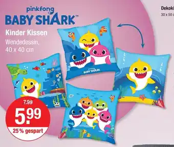 V Markt pinkfong BABY SHARK™ Kinder Kissen Angebot