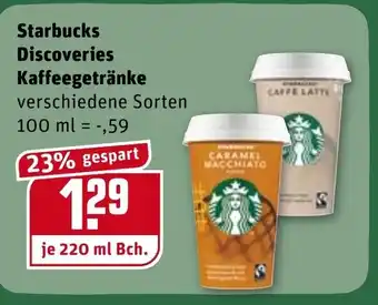 REWE Starbucks Discoveries Kaffeegetränke 220 ml Becher Angebot