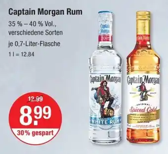 V Markt Captain Morgan Rum je 0,7-Liter-Flasche Angebot