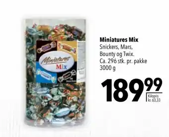 CITTI Markt Miniatures Mix Snickers, Mars, Bounty og Twix.  3000 g Angebot