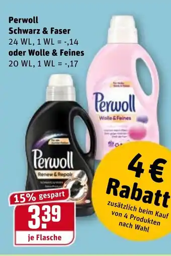 REWE Perwoll Schwarz & Faser oder Wolle & Feines Angebot