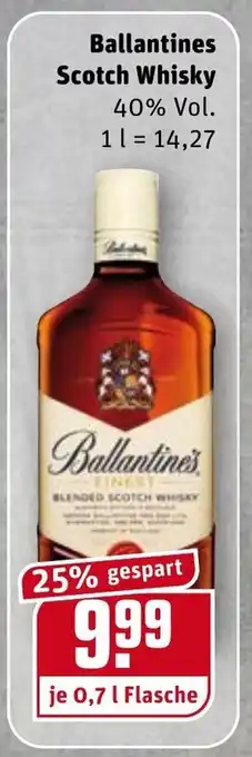 REWE Ballantine's Scotch Whisky 0,7L Angebot