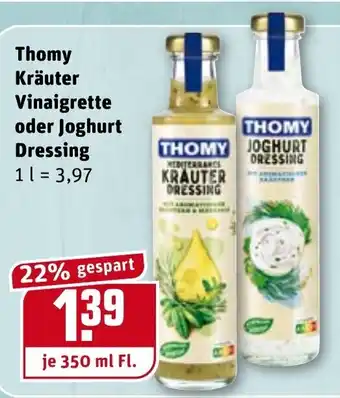 REWE Thomy Kräuter Vinaigrette oder Joghurt Dressing 350ml Angebot