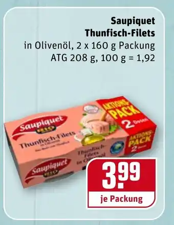 REWE Saupiquet Thunfisch Filets 2x160g Angebot