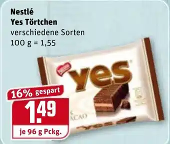 REWE Nestlé Yes Törtchen 96g Angebot