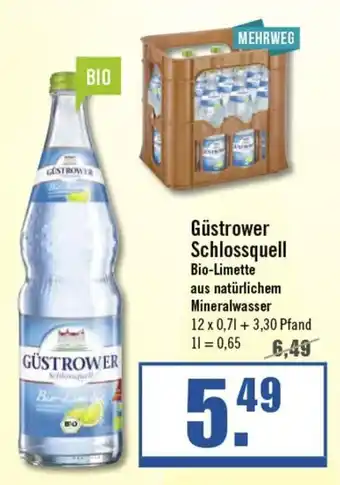 Zisch Güstrower Schlossquell Bio-Limette aus natürlichem Mineralwasser 12*700ml Angebot