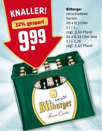 REWE Beck's 20 x 0.5 L / 24x0,33L Angebot