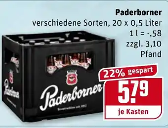 REWE Paderborner 20x0,5L Angebot