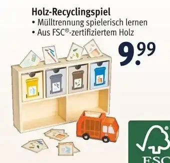 Rossmann Holz Recyclingspiel Angebot