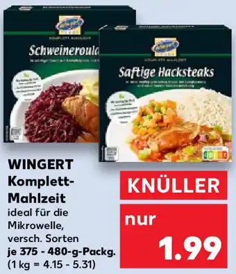 Kaufland WINGERT Komplett Mahlzeit 375-480 g Packg. Angebot