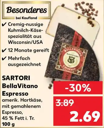 Kaufland SARTORI Bella Vitano Espresso 100 g Angebot