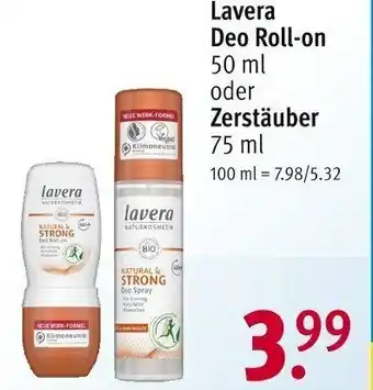 Rossmann lavera Deo Roll On 50ml oder Zerstäuber 75ml Angebot