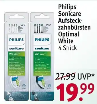 Rossmann Philips Sonicare Aufsteckzahnbürsten Optimal White Angebot