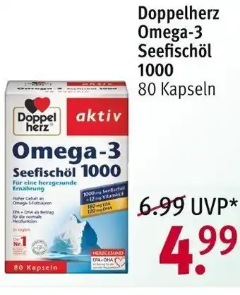Rossmann Doppelherz Omega 3 Seefischöl 1000 Angebot