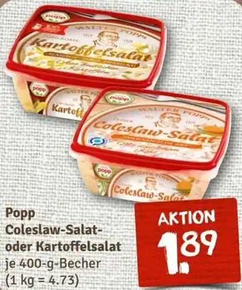 nahkauf Popp Coleslaw-Salat-oder Kartoffelsalat 400-g-Becher Angebot