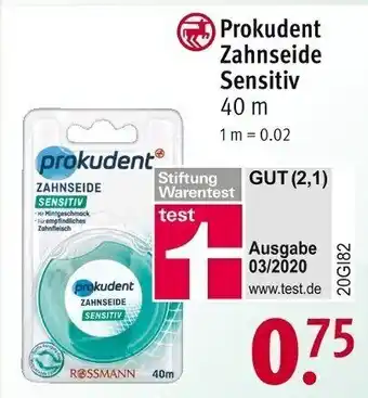 Rossmann Prokudent Zahnseide Sensitiv 40m Angebot