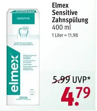 Rossmann Elmex Sensitive Zahnspülung 400ml Angebot